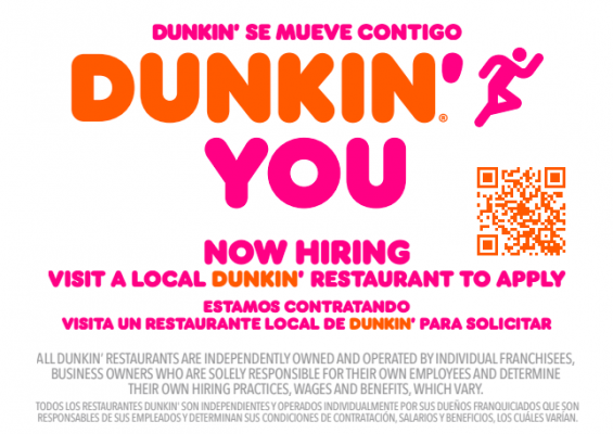 Dunkin hiring