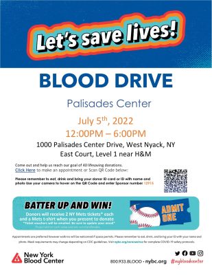 NY Blood Center Flyer 7 5 2022