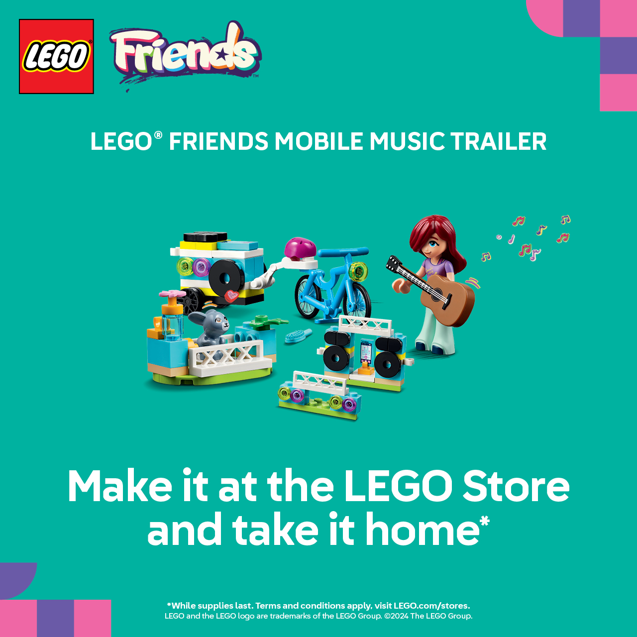 LEGO Campaign 40 Build a LEGO® Friends Mobile Music Trailer at The LEGO Store and take it home with you EN 1280x1280 1